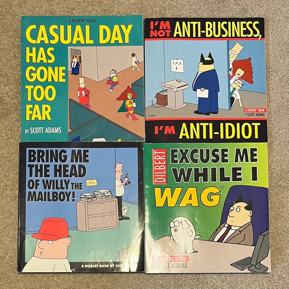 Bundle Lot - 4 DILBERT Scott Adams Vintage Collection Comic Cartoon Books